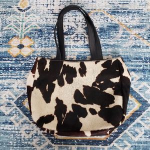 Banana Republic Black and Cream Mini Bag